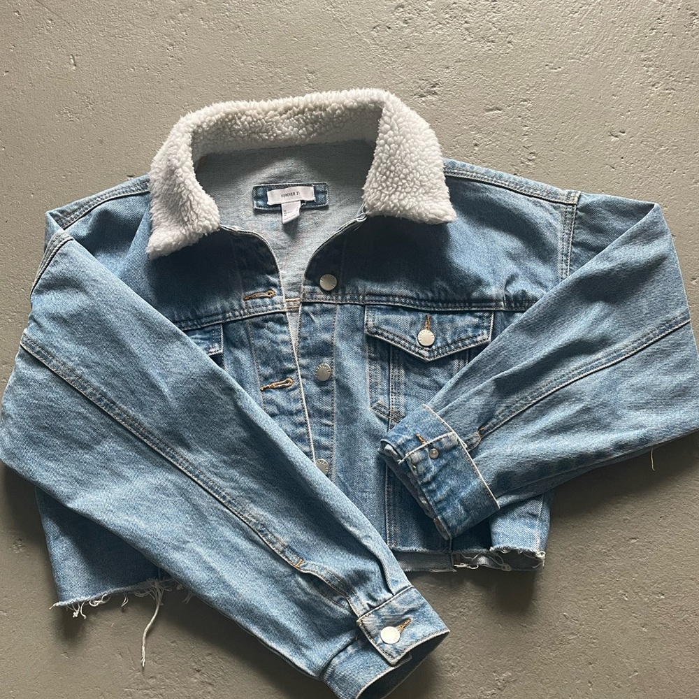 Shearling inspired jean jacket